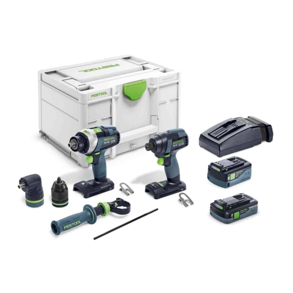 Akumuliatorinių įrankių rinkinys Festool TID 18 5,0/4,0 TPC 18/4