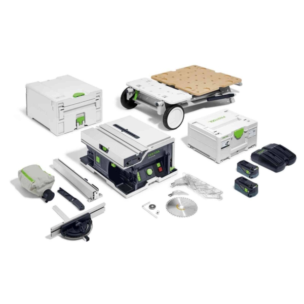 Akumuliatorinis stalinis diskinis pjūklas Festool CSC SYS 50 EBI-Set