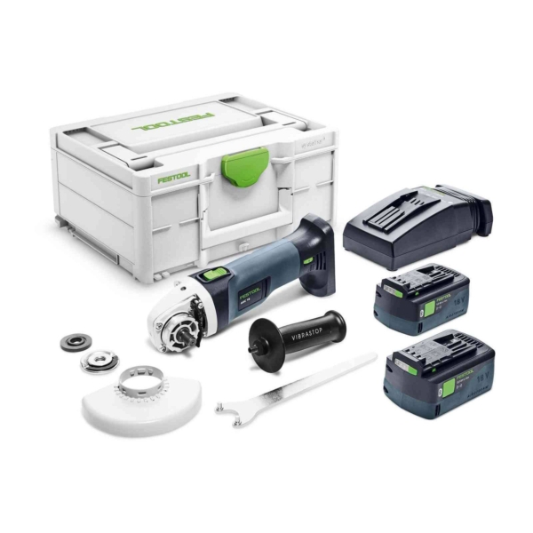 Akumuliatorinis kampinis šlifuoklis Festool AGC 18-125 5,0 EBI-Plus