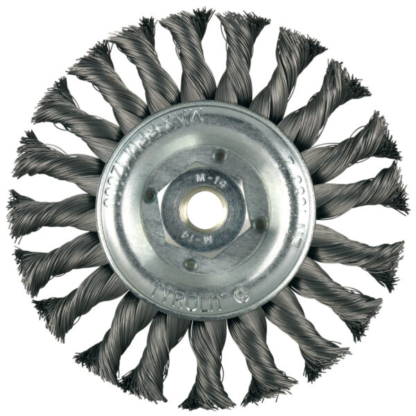 Vielinis šepetys INOX 125xM14 Stainless Steel 0,5 mm
