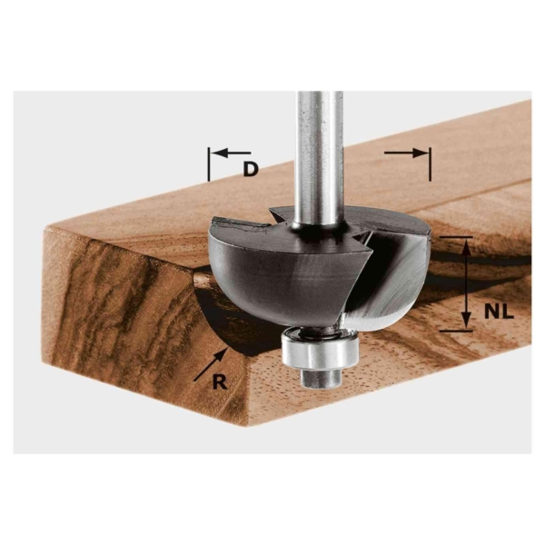 Pirštinė lovelių freza Festool HW S8 D31,7/R9,5 KL