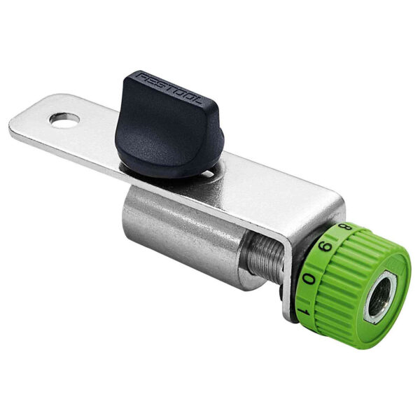 Tikslus kreipiančiosios atramos nustatymas Festool FE-FS/SZ-OF 1010