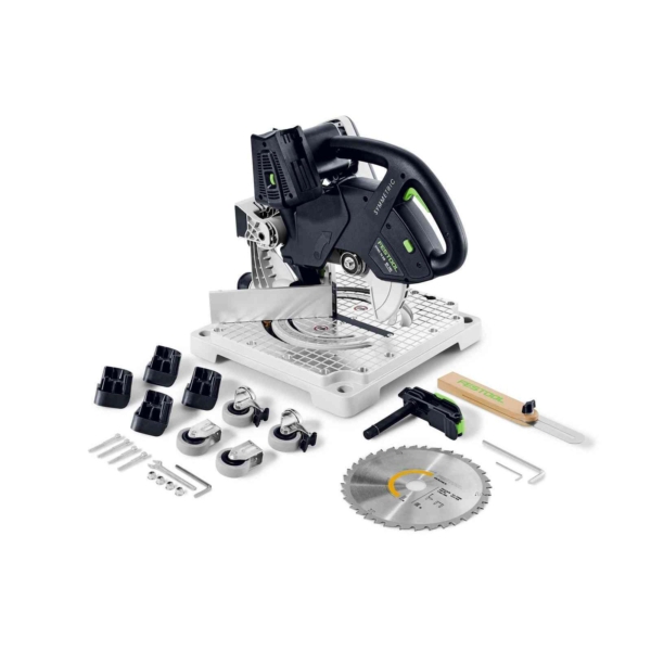 Akumuliatorinis kampų pjaustymo pjūklas Festool SYMC 70 EB-Basic SYMMETRIC