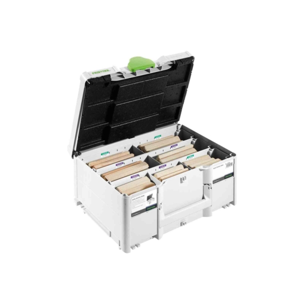 Medinių kaiščių rinkinys Festool Domino DF 700 D12/D14 128 vnt (Bukas)