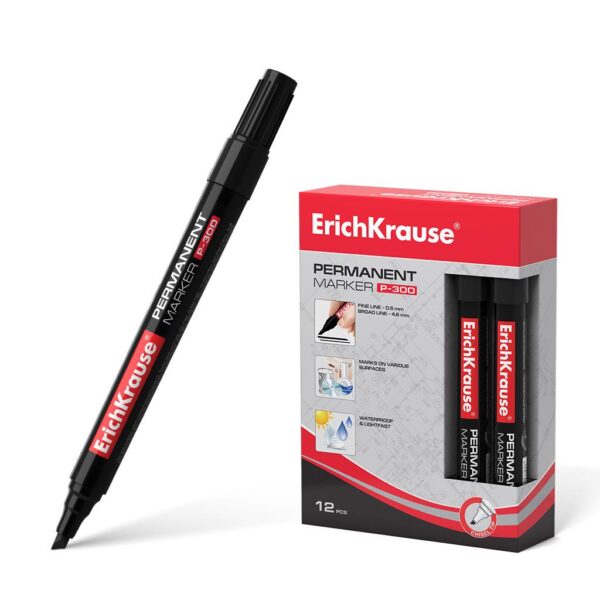 Permanentinis žymeklis P-300, ErichKrause, 0.5-4.6mm (BLACK)