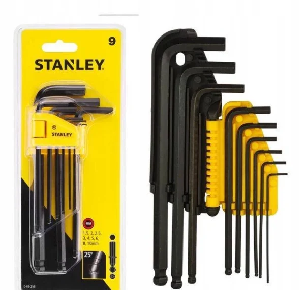 Šešiakampių raktų rinkinys Stanley (9 vnt.)