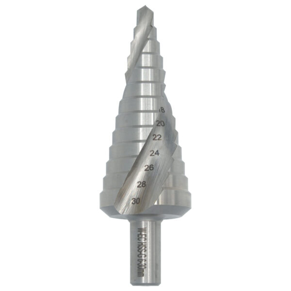 Spiralinis pakopinis grąžtas Ecef Spiral HSS-G (4-20 mm)