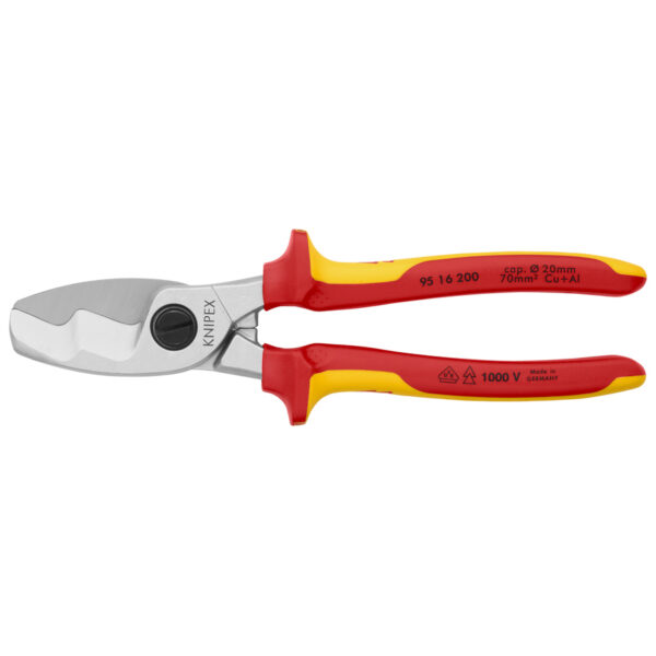 KNIPEX elektrikų kabelio žirklės 9516200 200 mm Ø 20 mm / 70 mm²