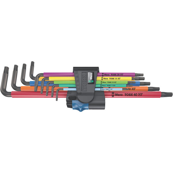 L formos raktų rinkinys su užlaikymo funkcija, WERA 967/9 TORX XL Multicolour HF 1