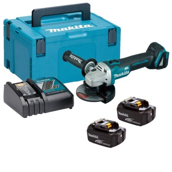 Akumuliatorinis kampinis šlifuoklis 18V Makita DGA506RTJ