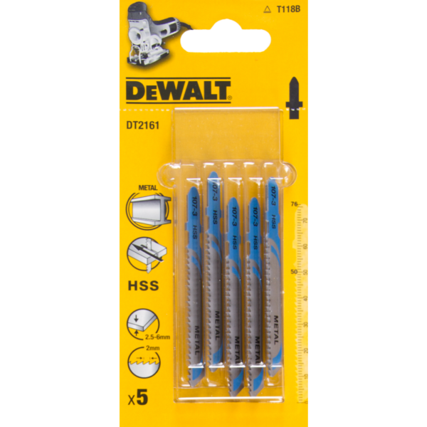 Pjūklelis siaurapjūkliui DeWALT DT2161-QZ (5 vnt.)