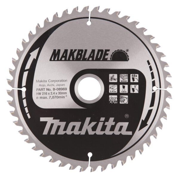 DIskinis pjūklas medienai Makita MAKBLADE 216X2.4X30mm 5° T48