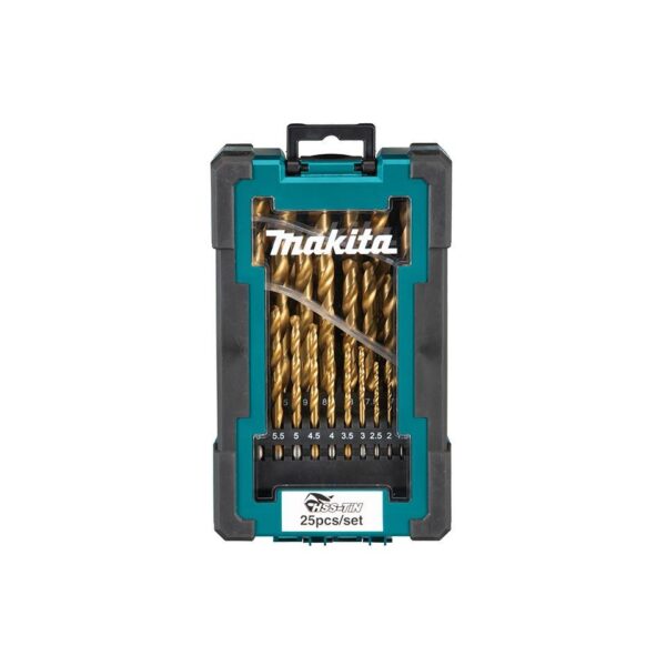 Grąžtų rinkinys plienui HSS Titan Makita D-72229 (25 vnt.)