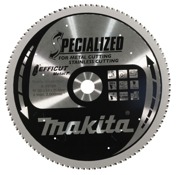 Diskinis pjūklas nerūdijančiam plienui Makita SPECIALIZED 305X1,95X25.4mm -3° T100 T.C.T.