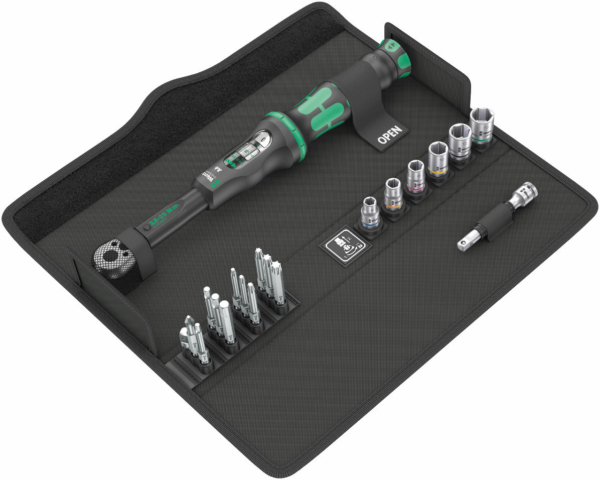Dinamometrinis raktas su priedais Wera Click-Torque A 6 Set 1, 2.5-25 Nm, 20 vnt