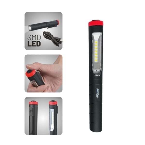 Kraunamas rankinis prožektorius AWT EASY LED 100-120 lm