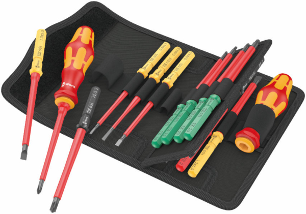 Atsuktuvų rinkinys elektrikui Wera Kraftform Kompakt VDE 17 Universal 1 Tool finder, 17 vnt.