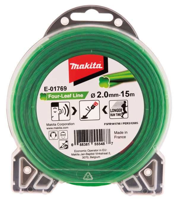 Ovalus valas trimeriui Makita 2,0mm/15m E-01769