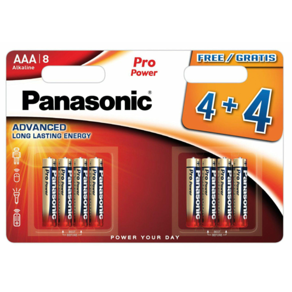 Maitinimo elementai Panasonic AAA LR03E/BL 8 vnt.