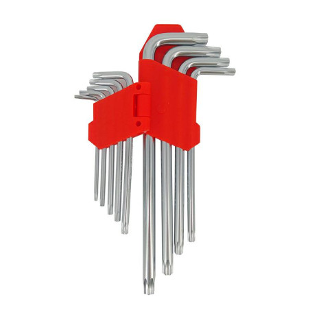 TORX raktų rinkinys AWT L formos T10-T50 9 vnt. (ilgi)