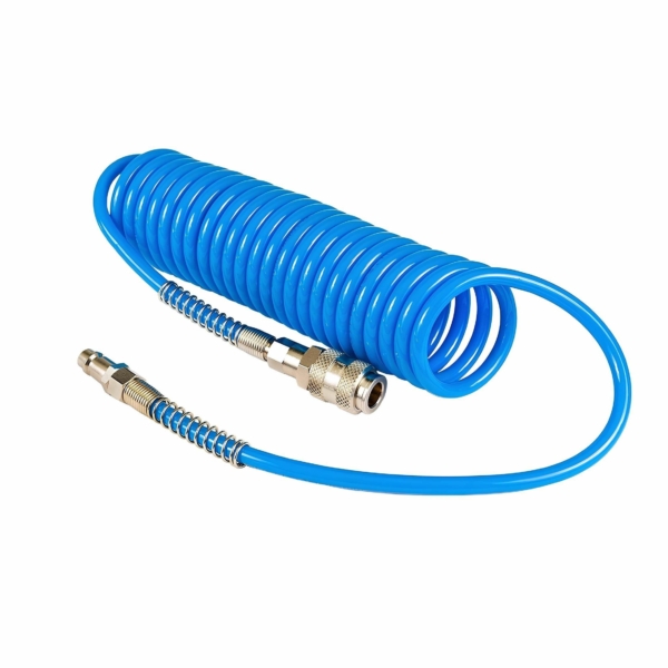 Spiralinė suspausto oro žarna su jungtiimis AWT 8/12mm x 5m 10 bar 1/4 PU