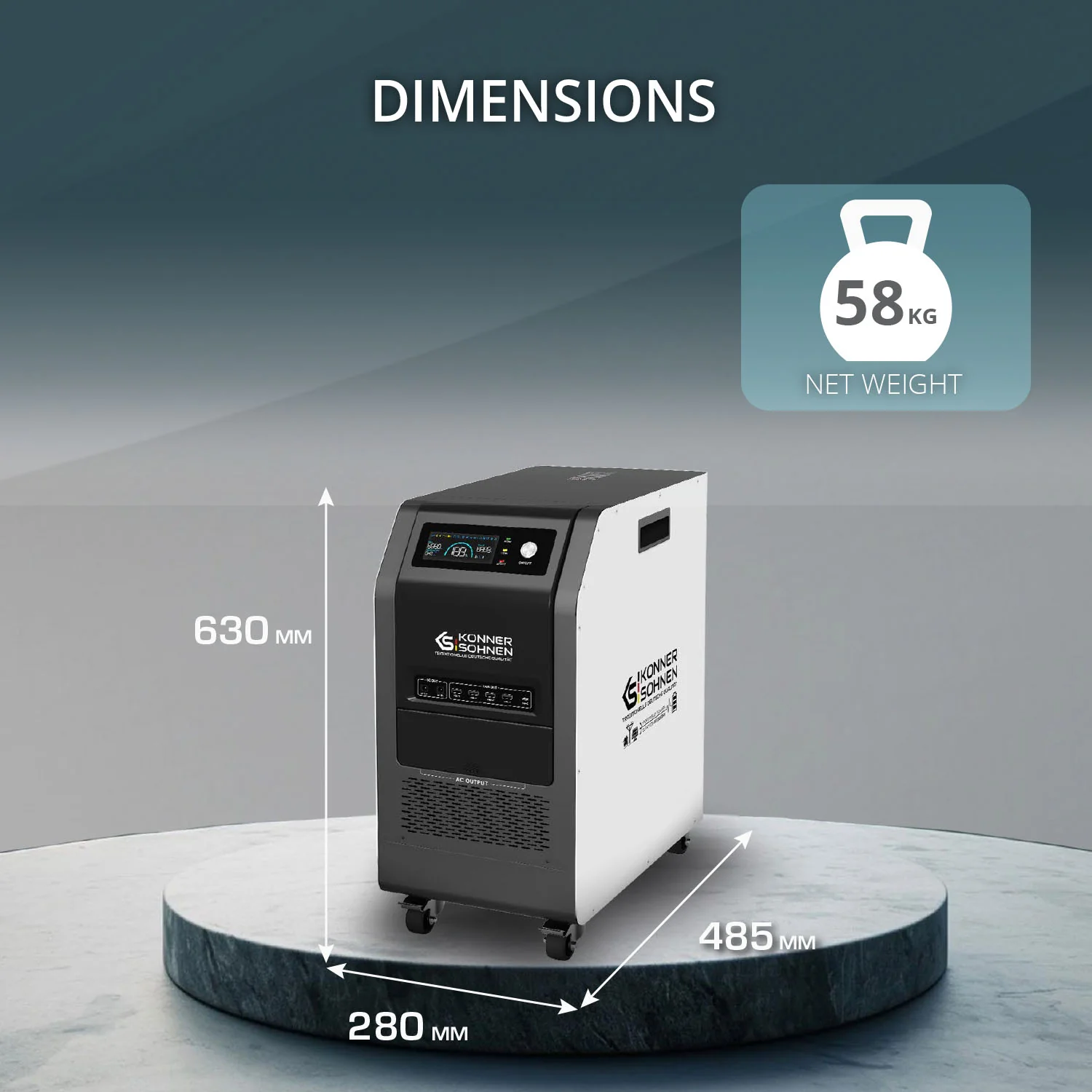 Mobilus energijos šaltinis Konner & Sohnen LifePO4 KS 5200PS (5200 W) - Image 11