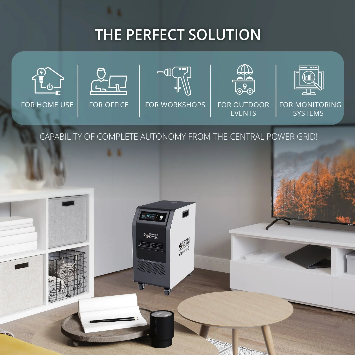 Mobilus energijos šaltinis Konner & Sohnen LifePO4 KS 5200PS (5200 W) - Image 3