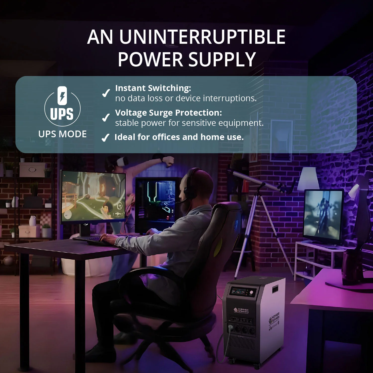 Mobilus energijos šaltinis Konner & Sohnen LifePO4 KS 5200PS (5200 W) - Image 9