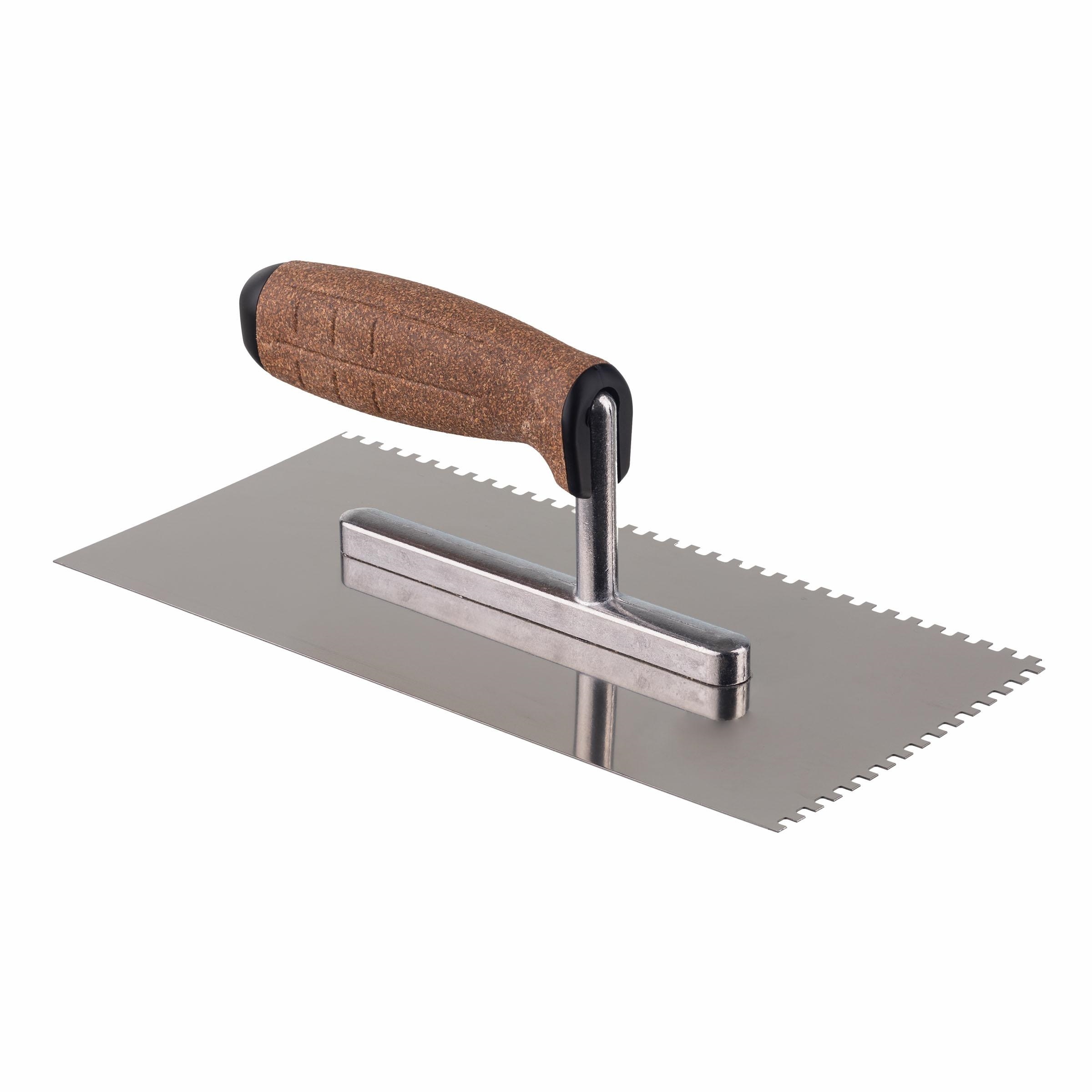 Šukos plytelių klijams kamštine rankena 270 mm/12mm AWT INOX