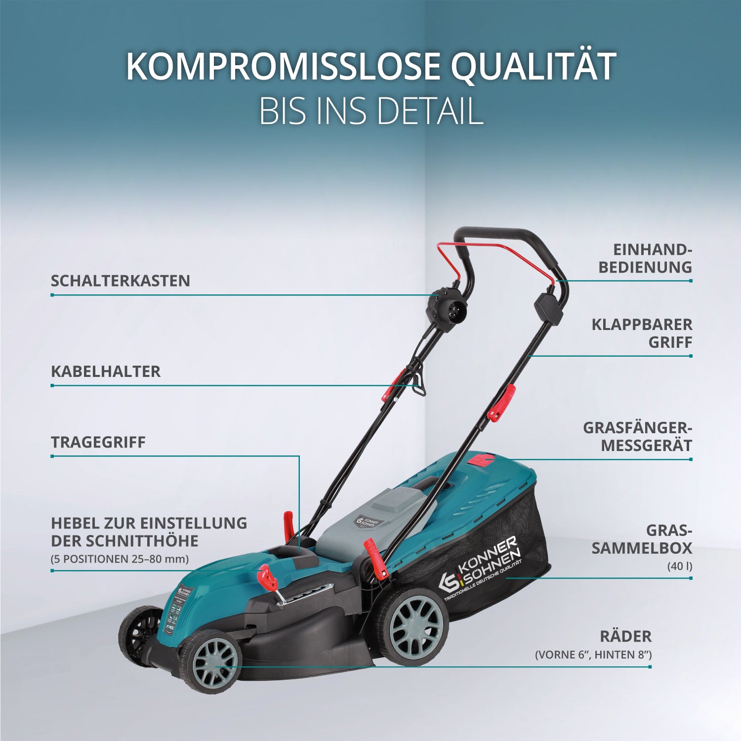 Elektrinė žoliapjovė Könner & Söhnen KS 38LM - Image 4