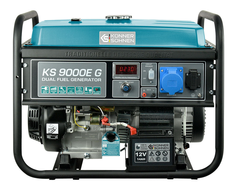 Benzininis/LPG generatorius "Könner & Söhnen" KS 9000E G 230V 6,5kW - Image 2