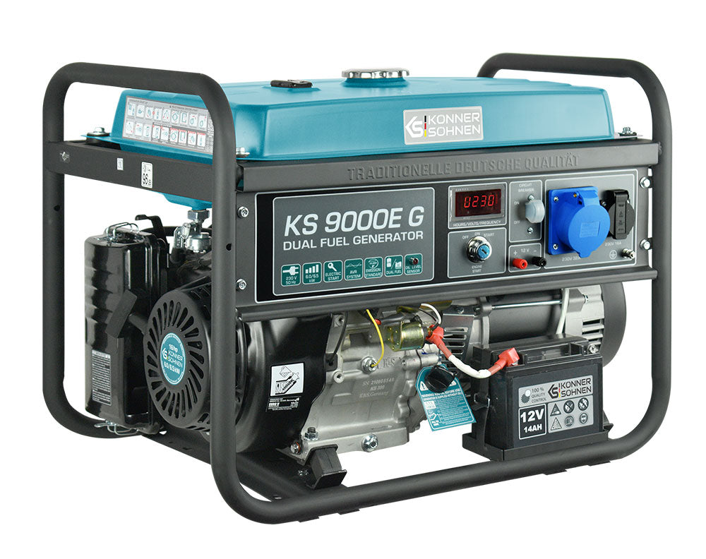 Benzininis/LPG generatorius "Könner & Söhnen" KS 9000E G 230V 6,5kW - Image 7