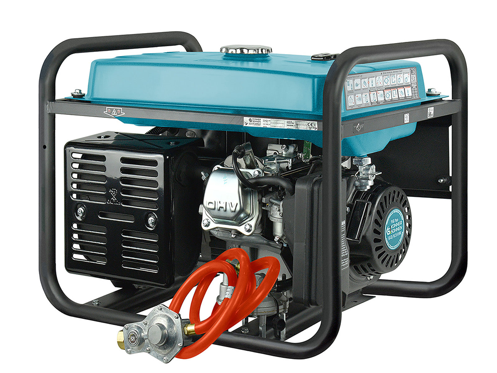Benzininis/LPG generatorius "Könner & Söhnen" KS 9000E G 230V 6,5kW - Image 4